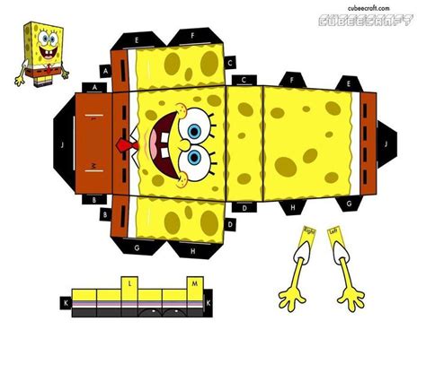 Spongebob Cubee By Sonicthehedgehogarts On Deviantart Paper Toy Box