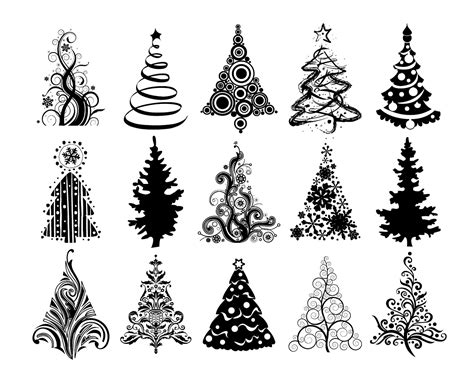 18 Christmas Silhouette Vector Images Christmas Tree Silhouette Vector Christmas Vector