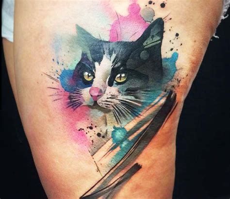 Cat Tattoo By Pablo Ortiz Post 24615 Cat Tattoo Designs Cat Tattoo