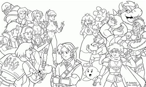 Super Smash Brothers Coloring Pages Free Printable Coloring Home