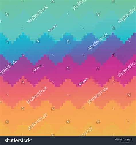 Pixel Rainbow Background Pixel Art 8 Stock Vector Royalty Free