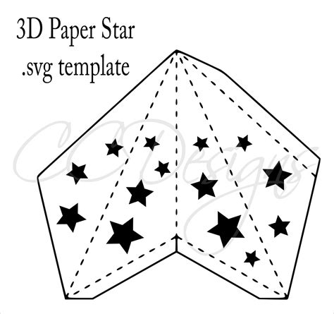 Printable 3d Paper Star Template Printable Templates Free