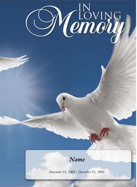 Free Funeral Program Template Funeral Programs Templates Funeral
