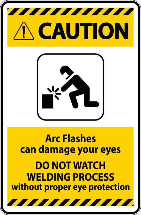 Caution First Sign Arc Flashes Can Damage Your Eyes Do Not Watch