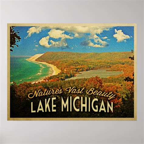 Lake Michigan Vintage Poster Zazzle