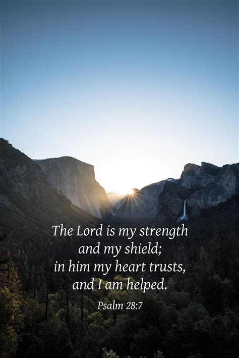 Psalm 28v7 Psalm 28 The Lord Is My Strength Psalm 287 Photograph
