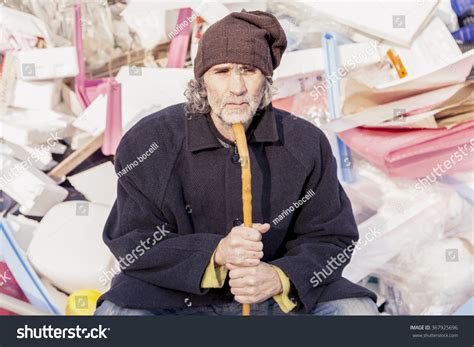 Homeless Sitting Landfills Garbage Stock Photo 367925696 Shutterstock