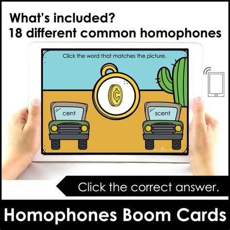 Homophone Words With Different Meanings Boom Cards Hot Chocolate