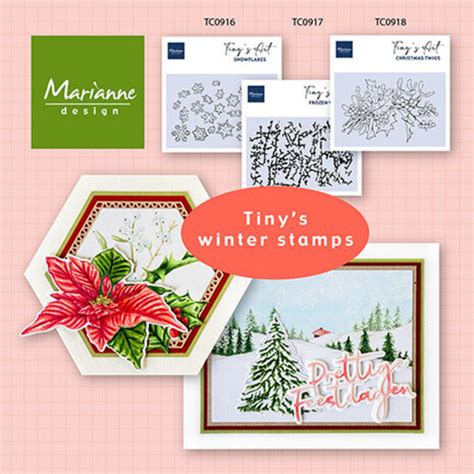 Marianne Design Tinys Art Clear Stamps Snowflakes Tc0916 Paperpadsnl