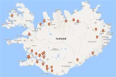 All Year Around Campsites In Iceland Iceland Camping Iceland Map Iceland