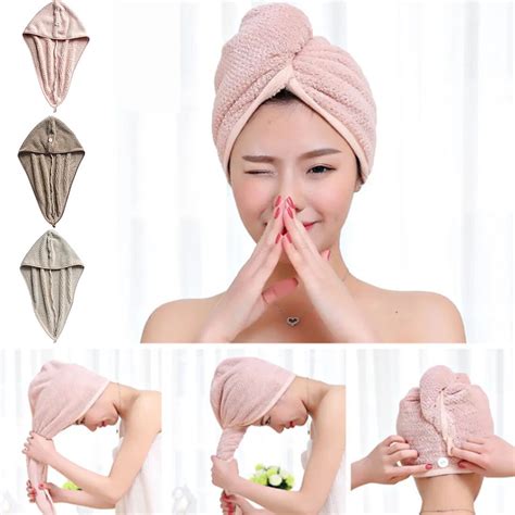 Dry Hair Bath Towel Microfiber Quick Drying Turban Super Absorbent