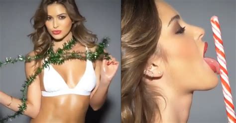 Model Gigi Paris Licking A Candy Cane Will Definitely Get You In The Holiday Spirit Maxim
