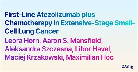 Pdf First Line Atezolizumab Plus Chemotherapy In Extensive Stage