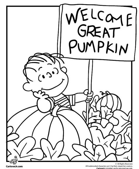 Pumpkin Coloring Page Charlie Brown Coloring Halloween