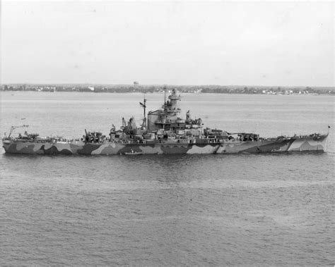 Uss Indiana Bb 58 08 September 1942 Battleship Uss Indiana Us
