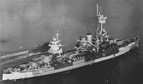 Uss New York Bb34 Of The Us Navy American Battleship Of The New