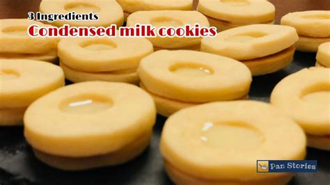 Condensed Milk Cookies 3 Ingredients Eggless Youtube