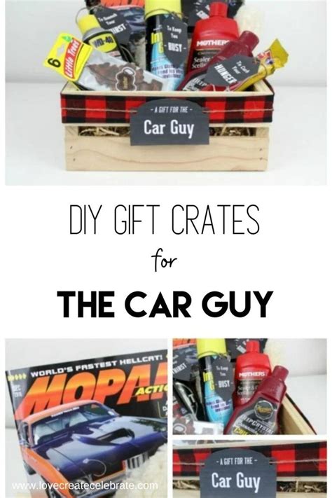 The Gift Crate For The Car Guy Is Filled With Items To Make It Look