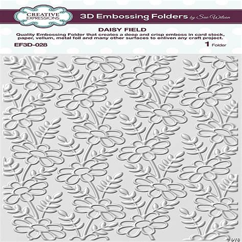 Creative Expressions Daisy Field 3d 5 34 X 7 12 3d Embossing Folder