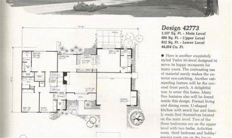 Vintage House Plans Tri Level Tudor Antique Alter Ego Home Plans