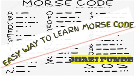 Tricks To Learn Morse Code Easily Youtube