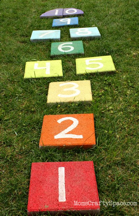 Easy Diy Rainbow Paver Hopscotch Happiness Is Homemade