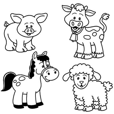 Baby Farm Animal Coloring Pages Animal Coloring Books Farm Animal
