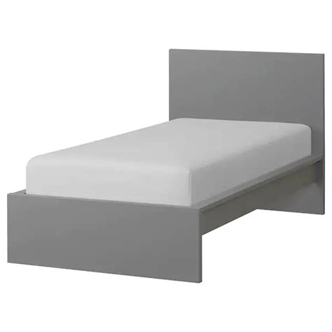 Malm Bed Frame High Gray Stained Lönset Ikea High Bed Frame Malm