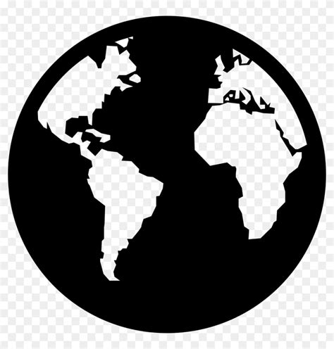 World Map Globe Vector Graphics World Map Icon White Hd Png Download