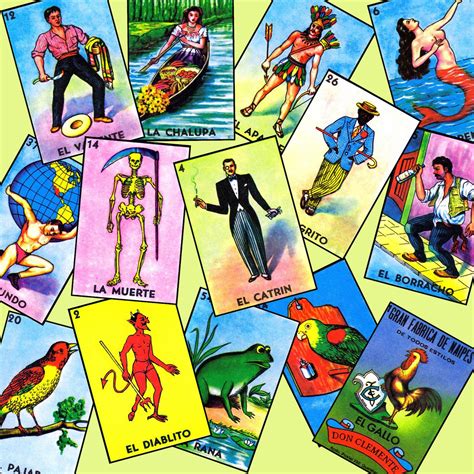 Loteria Classic Card Images Set For 5x7 54 Etsy