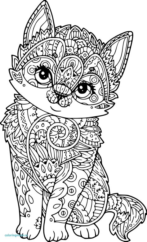 Une tête de chaton intégrée à un mandala. Coloriage Mandala Chat Papillon Fresh Coloriage Chat ...