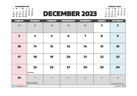 Free Printable Calendar December 2023 Printable Word Searches