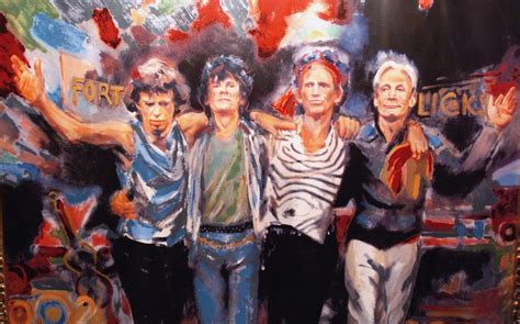 A Painting Of The Rolling Stones By Ronnie Wood Rolling Stones Album