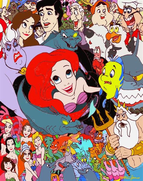 Collage Sirenas Sirena Personajes Disney