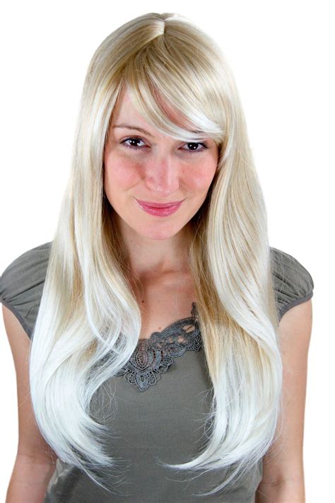 sexy perücke blond mit hellblond versetzt glatt seitenscheitel 3115 24bt613 kaufen bei vk