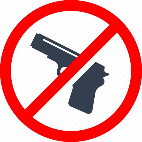 Circle Danger Forbidden Gun Information No Prohibited
