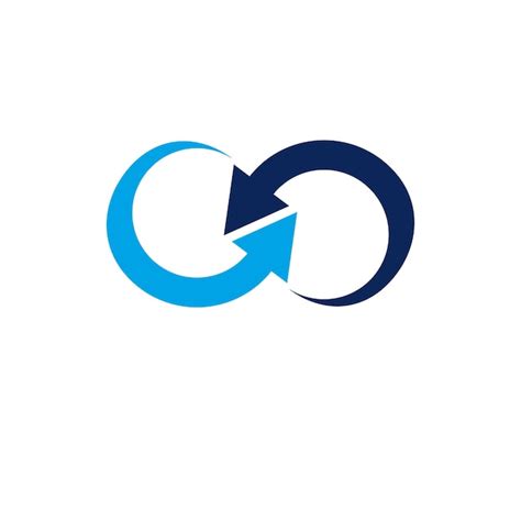Premium Vector Infinity Loop Created With Two Direction Arrows