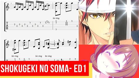 Spice Shokugeki No Soma Ending 1 Fingerstyle Tabs Youtube
