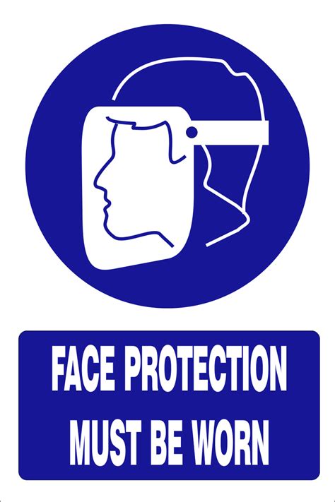 Face Protection Must Be Worn Safety Sign Mv010 A Safety Sign Online