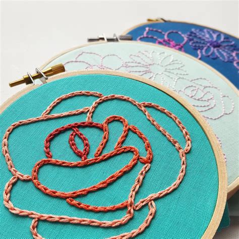 Simple Flowers Embroidery Pattern Pdf Jessica Long Embroidery