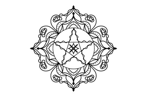 Pentagram Mandala Svg Cut File By Creative Fabrica Crafts · Creative