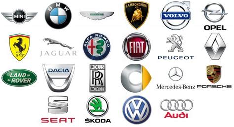 Aston martin's logo is a set of wings, with the. List of all European Car Brands European car manufacturers