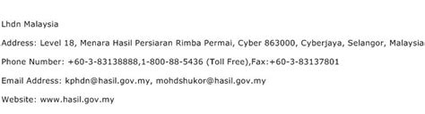 Below is a list of the most frequently requested telephone contact numbers, please contact switchboard directly for contact numbers for wards and key departments within the trust. Lhdn Malaysia Address, Contact Number of Lhdn Malaysia