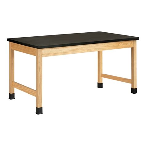 Diversified Woodcrafts Science Lab Table W Epoxy Resin Top 42 W X 72