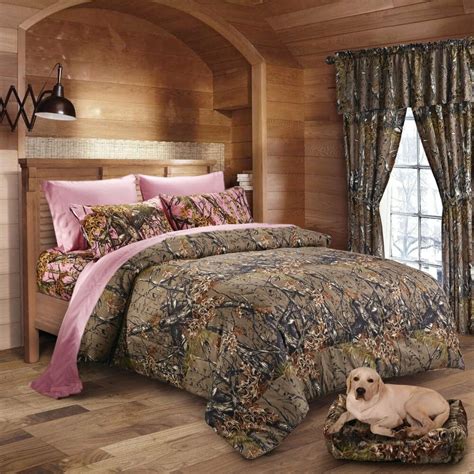 Twin bedding set and duvet covers. THE WOODS TWIN SIZE 4PC SET CAMO COMFORTER & PINK SHEET ...