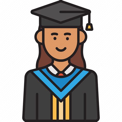Female Graduate Education Woman Young Icon Download On Iconfinder