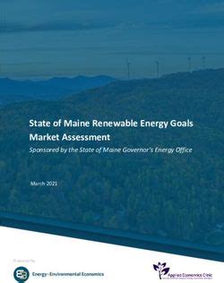 State Of Maine Renewable Energy Goals Market Assessment Sponsored By