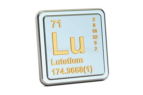 Lutetium Chemical Element Stock Vector Illustration Of Rows 83099990