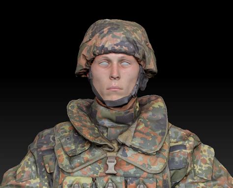 Artstation Animated Soldier In Bundeswehr Military Uniform 12 Game Assets