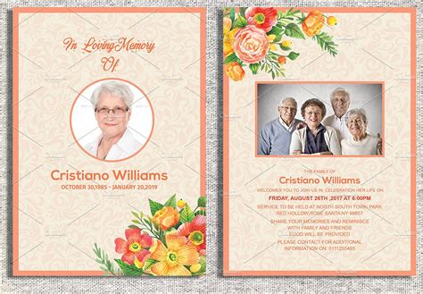 Funeral Invitation Card Free Template